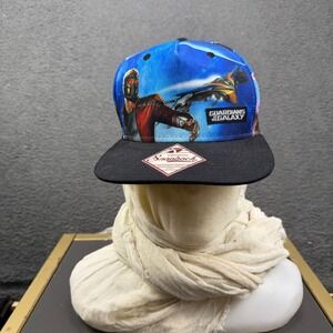 Marvel Guardians of the Galaxy Bioworld Snapback Hat Star-Lord Groot Gamora OSFA